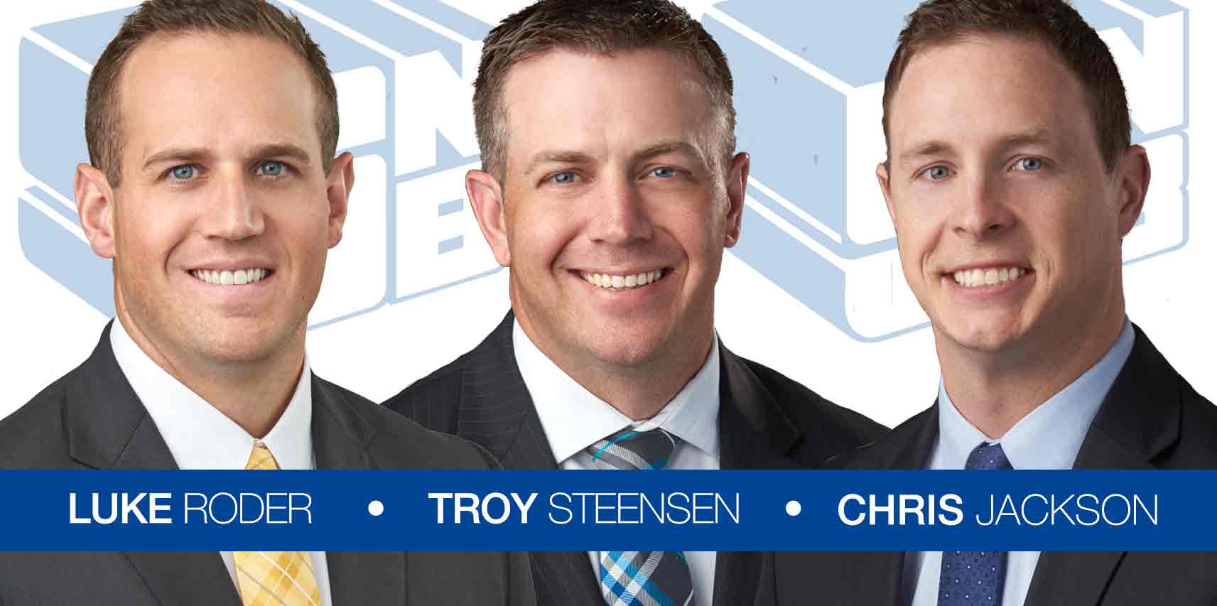 Luke Roder, Troy Steensen and Chris Jackson