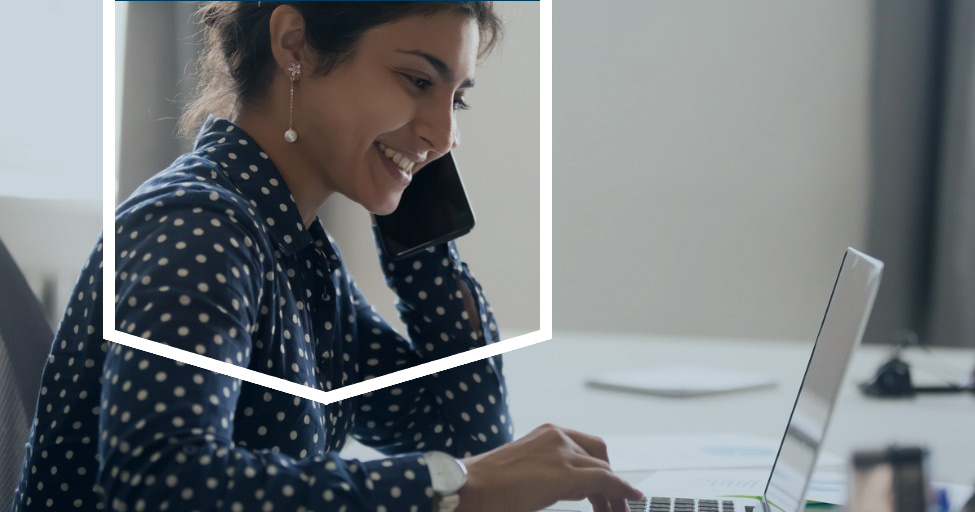 Woman Checking Her Credit Online