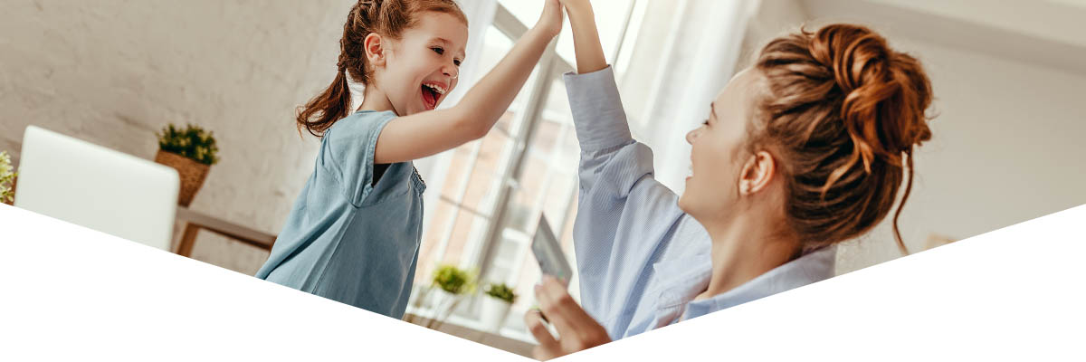 Mom and Daughter shopping online for secondhand clothes