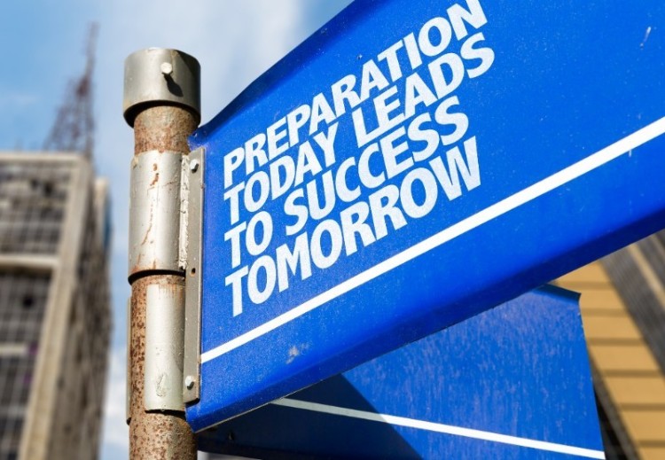 Sign: Preparation Today Leads to Success Tomorrow