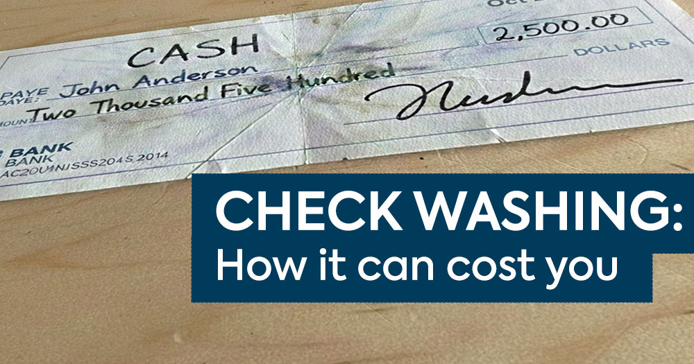 Example of Washed Check