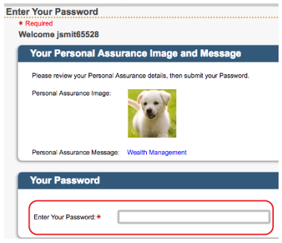 Enter Password: Online Trust